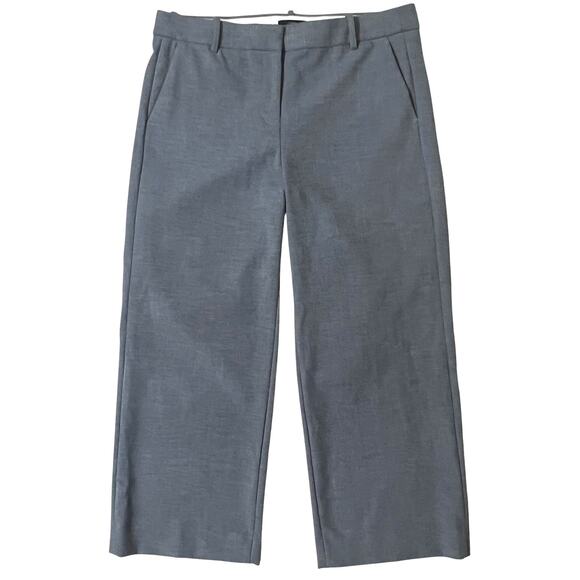 J. Crew 365 Gray Peyton High Rise Wide Legh Cropped Pant Trouser Size 12 - Picture 1 of 9